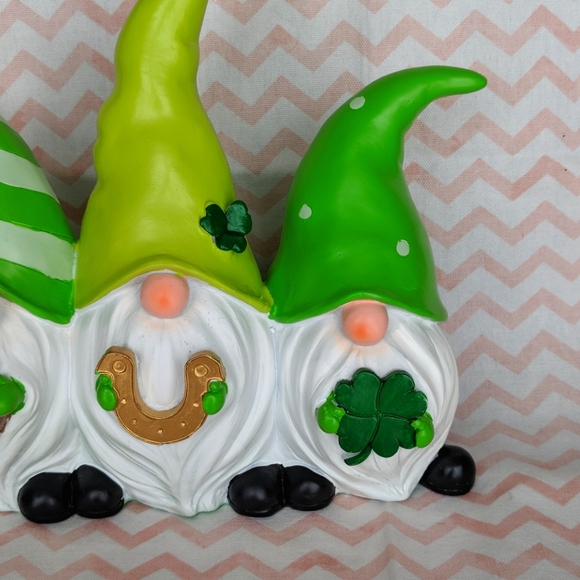 New - Luck of the Irish 3 Gnome decorative accent -10" x 10" - Picture 4 of 4